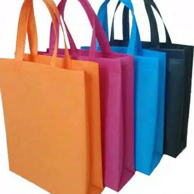 

12 Pcs Tas Kain 30X40Cmx10Cm Tas Belanja Tas Souvenir Spunbond Goodie Bag12 Pcs