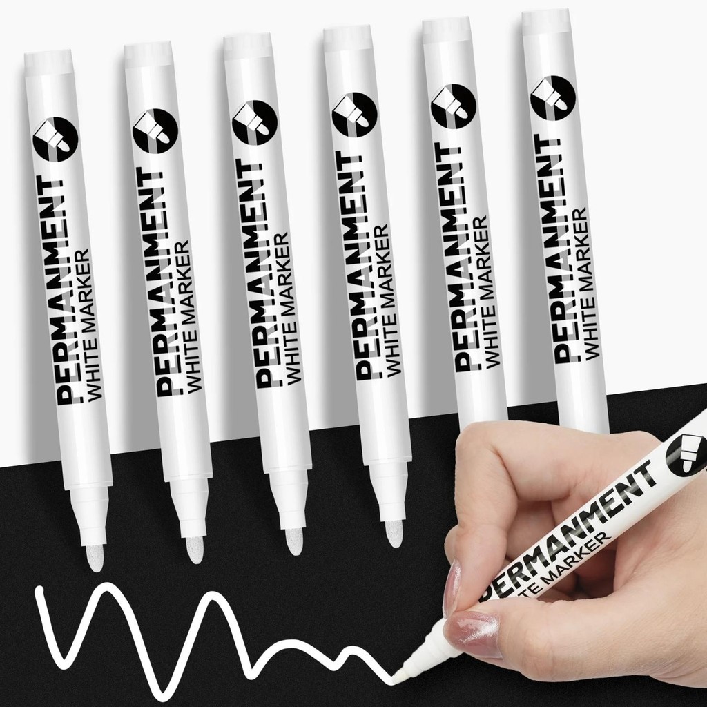 

White Paint Pen For Rock Painting,Stone,Ceramic,Glass,Wood,Tire,Fabric,Metal,Canvas. Set Of 3/6 Acrylic Paint White Marker