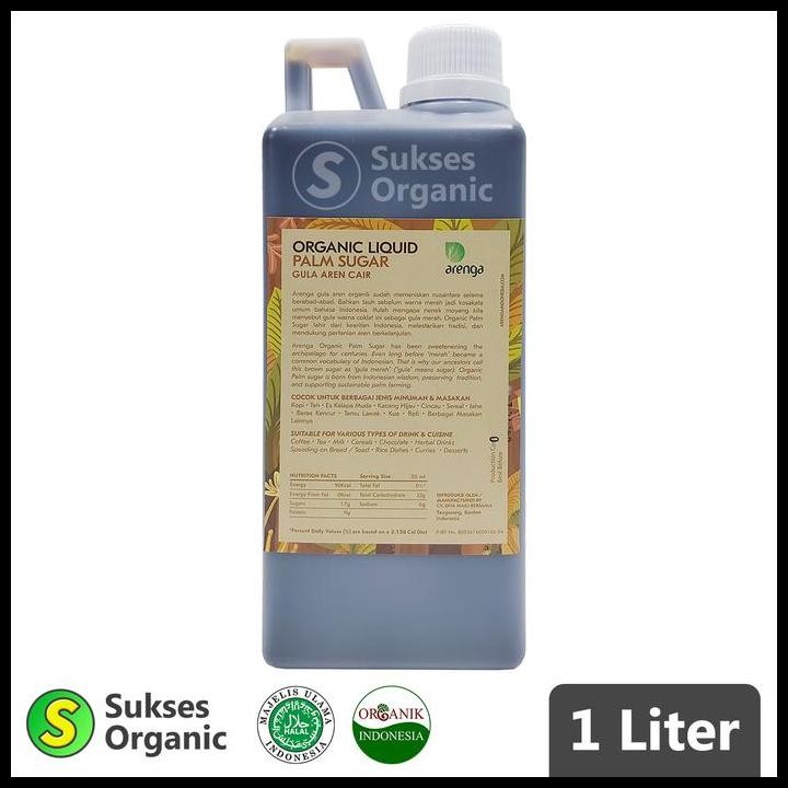 

Terlaris Arenga Gula Aren Cair Organik / Liquid Palm Sugar 1 Liter / 1,3Kg Good Quality