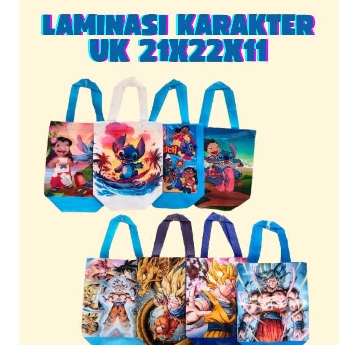 

1 Lusin Goodie Bag Spunbond Laminasi Kter Uk 21X22X11 El Standing Box Kreasi.Mewarnai