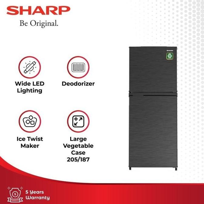 Tersedia KULKAS SHARP SJ-236MN 2 PINTU NEW KIREI 236MN