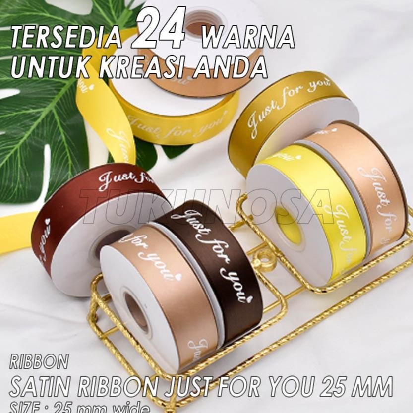 

Perroll Satin Ribbon Just For You 25 Mm Pita Satin 25 Cm Pita Kado Hampers Pita Polyester