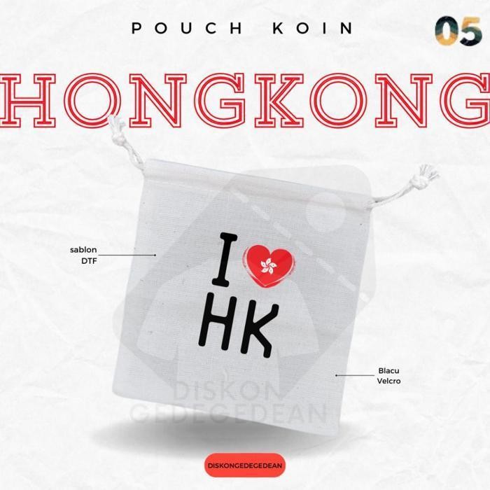 Jual Diskongedegedean Pouch Dompet Koin Souvenir Hongkong Dompet Koin Oleh Oleh China Bahan Blacu Ty