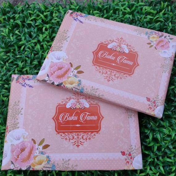 

1 Set Isi 2 Buku Tamu Bunga Pastel Lucu Unik . Souvenir Hadiah Pernikahan
