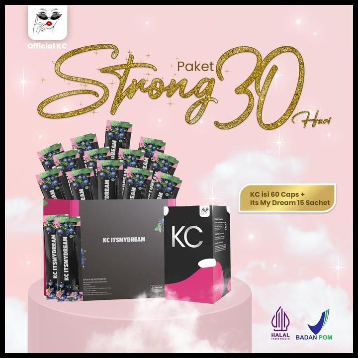 Terlaris [Eta Ini Ga Dpt Teh] Paket Strong 30Hari | Paket Minuman Kc Itsmydream Isi15Sachet+Kc60 Goo