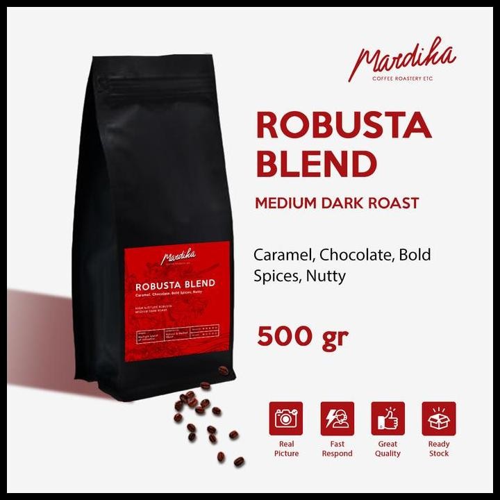 

Terlaris Biji Kopi 100% Full Robusta Medium Roast 500 & 200 Gr - Mardika Coffee Good Quality