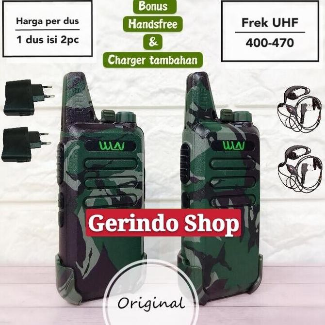 HT WLAN LORENG HIJAU TNI ( 1 DUS ISI 2 )