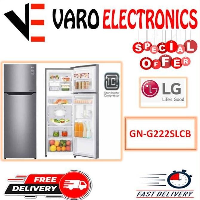 Tersedia LG GN-G222SLCB KULKAS 2 PINTU GNG222SLCB GN-G222 GNG222 222SLCB