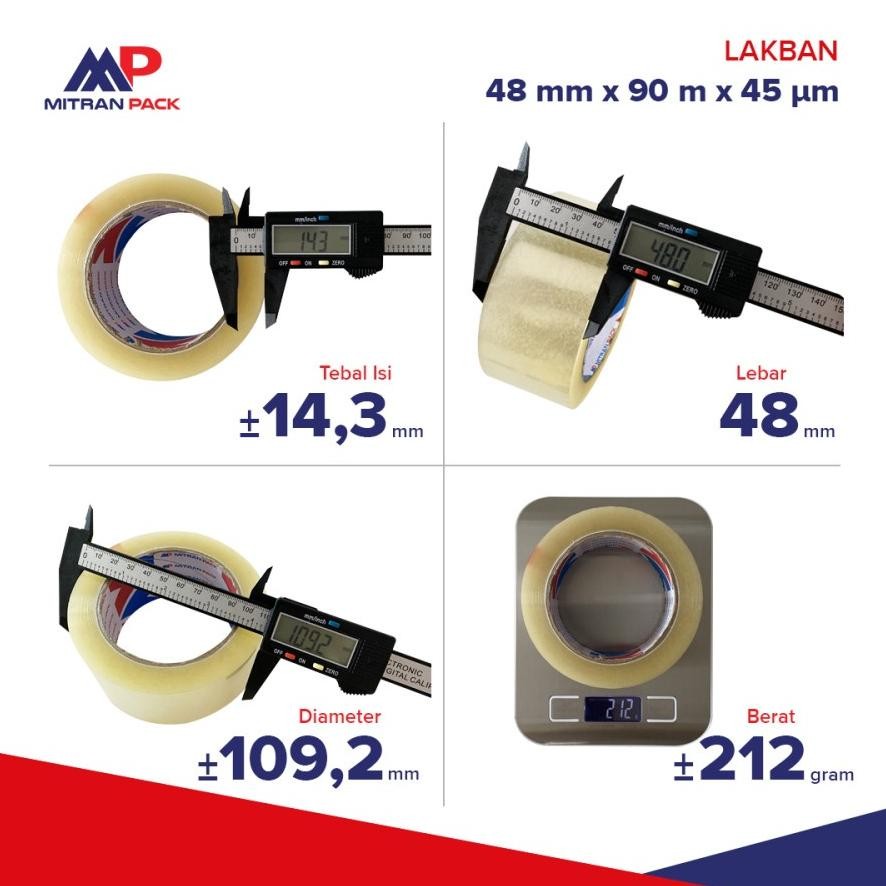 

Vd08 Hj-43 Gh-45 Lakban Bening Dan Coklat 90Meter / 100 Yard Full X 48Mm Mitran Pack Termurah Murah