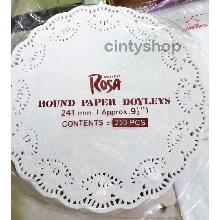 PAPER DOILIES 9,5" ROSA / ALAS RENDA / DOYLES / RENDA KERTAS