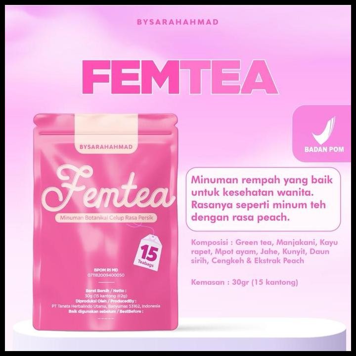 

Terlaris Femtea Rasa Peach Bysarahahmad - Minuman Sehat Berkhasiat Kewanitaan Good Quality