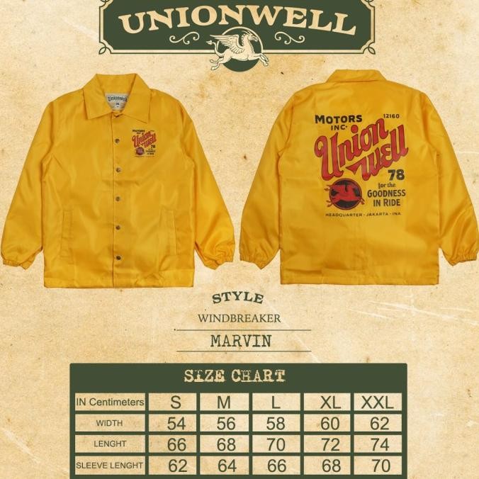 Promo Unionwell Windbreaker Jacket Marvin Yellow
