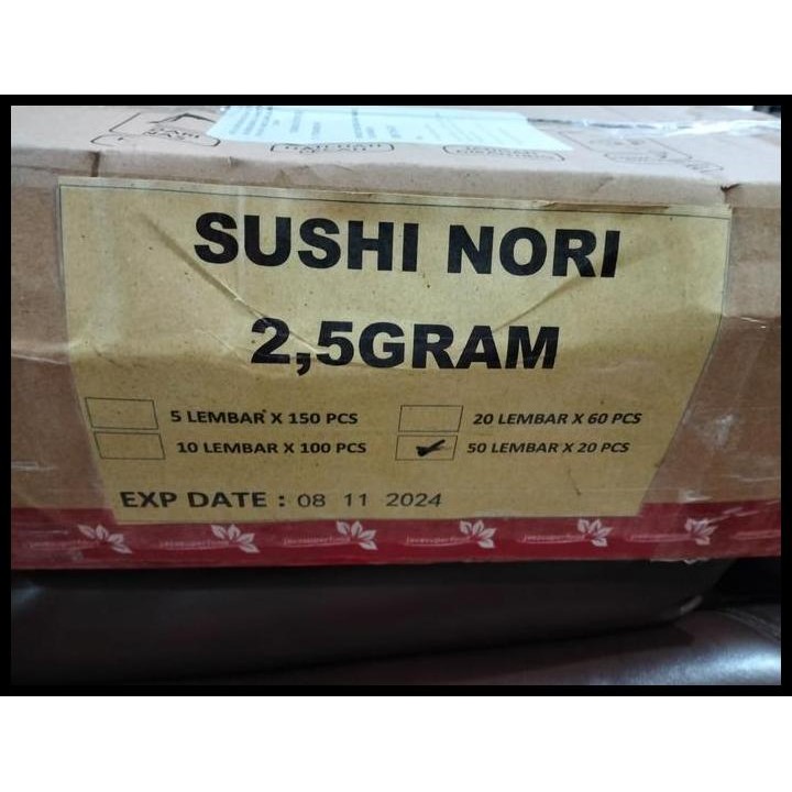 

Terlaris Java Superfood Sushi Nori 50 Sheet (125 Gram) Halal Mui Good Quality