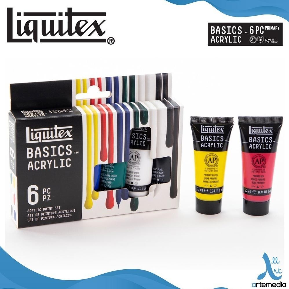 

LINDU Gramedia Surabaya - Liquitex Basics 6x22ml Acrylic Color Paint Set Cat Akrilik PRIMARY /3699394