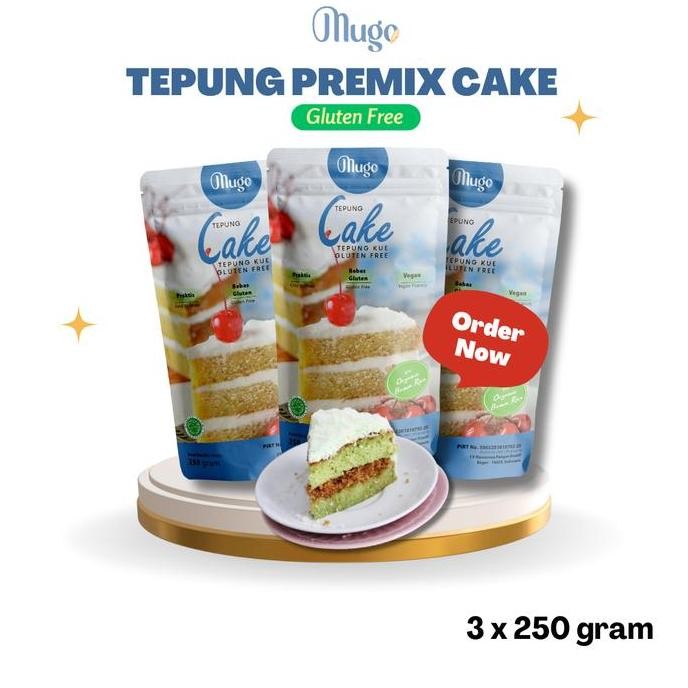 

Terlaris Mugo, Tepung Cake Kue Gluten Free Alami Lokal 250Gr Premiks [3Pcs]