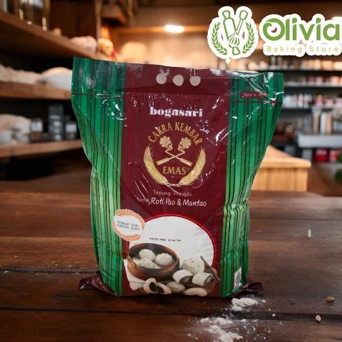 

Sale Tepung Terigu Cakra Kembar Emas Bogasari Pao Manthou Mantau 5 Kg