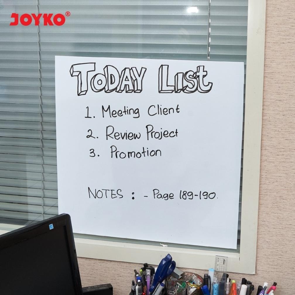 

Stiker Papan Tulis Joyko 45 x 200 Cm - Whiteboard Sticker WBSK-150