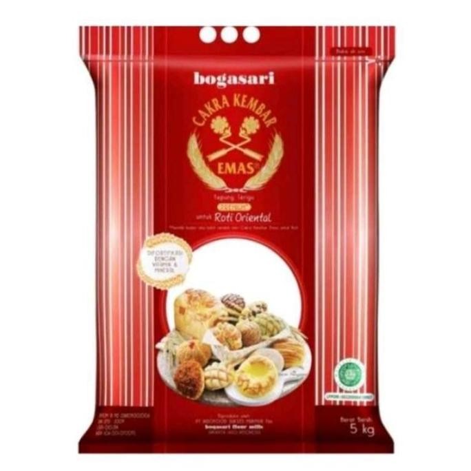 

Terlaris Tepung Terigu Cakra Kembar Emas Oriental 5 Kg