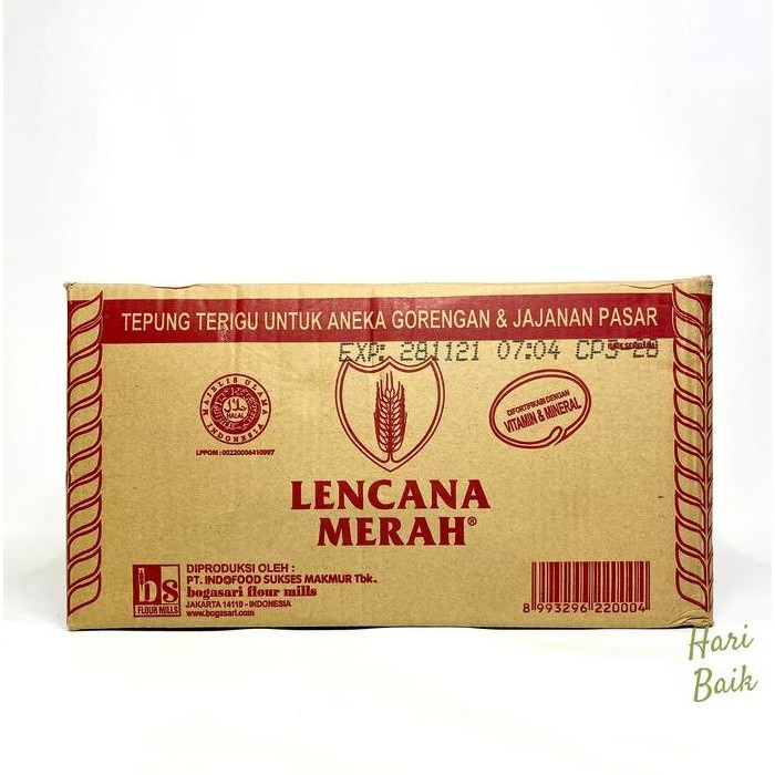 

Terlaris Terigu Lencana Merah 1Kg Isi 12Pouch