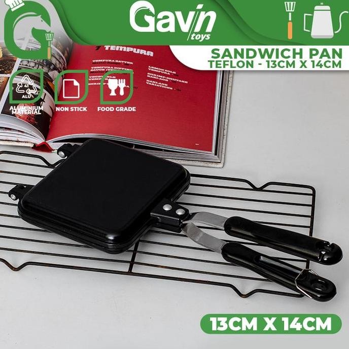 Pemanggang Roti Kompor Anti Lengket Sandwich Maker Alat Roti Panggang