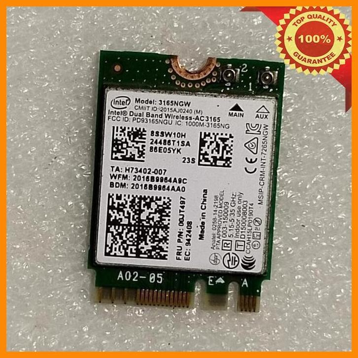 [PRU] WLAN DUAL BAND WIRELESS-AC 3165 NGFF INTEL 3165NGW M.2 802.11AC WIFI ADAPTER