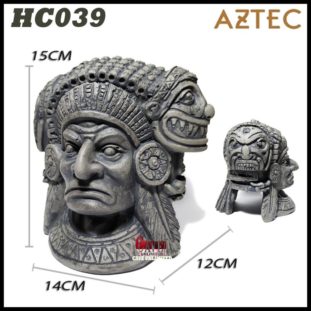 HIDING CAVE PLACE TEMPAT SEMBUNYI HEWAN HIASAN AQUASCAPE PATUNG CULTURE STUPA DEKORASI ORNAMEN AKUAR