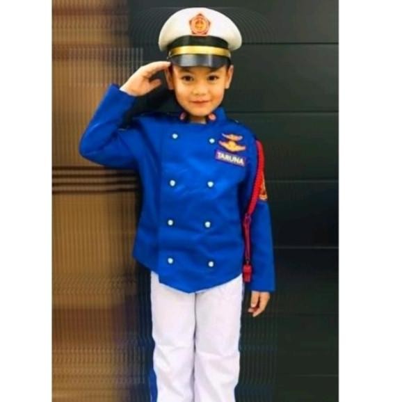 BEBAS ONGKIR - Baju Kostum Taruna Akmil anak laki laki komplit Aksesoris Kostum Akmil Anak Bordir Fa