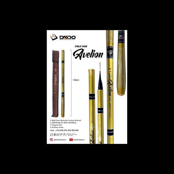 

Terlaris Joran Tegeg Daido Carbon Avelion 210 Ruas Pendek