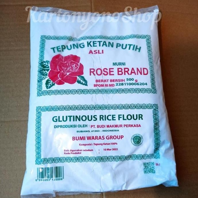 

Terlaris Tepung Ketan Rose Brand 500Gr Per Dus Isi 20 Bks