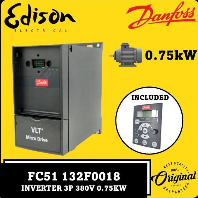 Sale | Danfoss 3P 3-Phase Motor Inverter Vlt Microdrive Fc51 Fc-51 0.75Kw