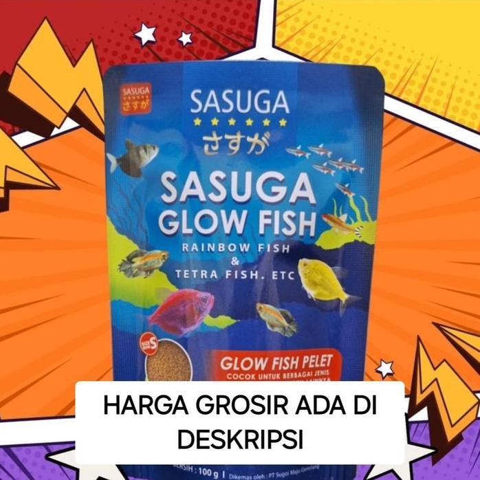 Terlaris Sasuga Glow Fish Rainbow Fish Tetra Fish Etc 100G Pelet Ikan Hias