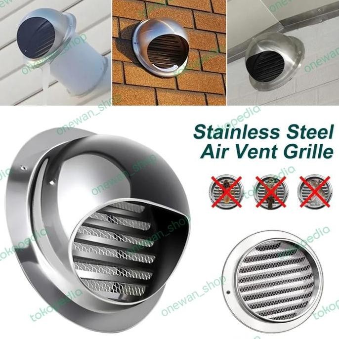 

Terlaris Wall Air Vent Grill 12 In Tutup Cerobong Asap Exhaust Fan 12" Stainles