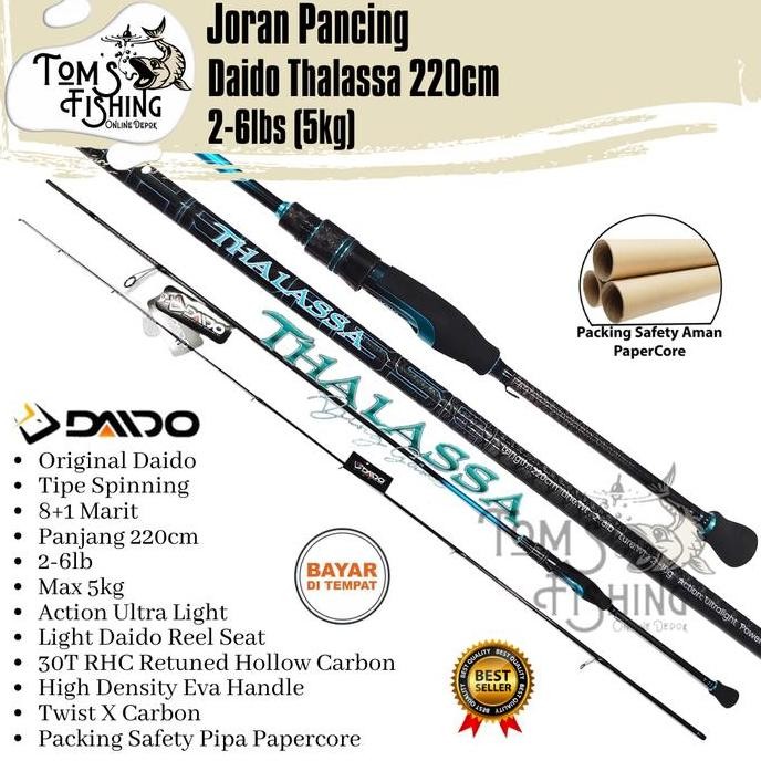 

Terlaris Joran Pancing Ul Daido Thalassa 198Cm / 220Cm Spinning Ultra Light Carbon Murah - Toms Fishing
