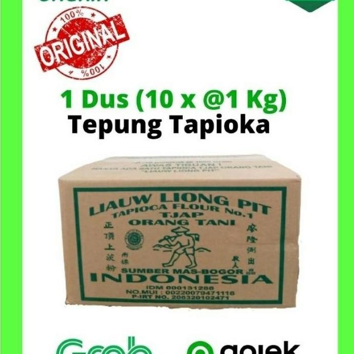 

Terlaris Tepung Tapioka Liauw Liong Pit Cap Orang Tani / Sagu Tani(10X1Kg)