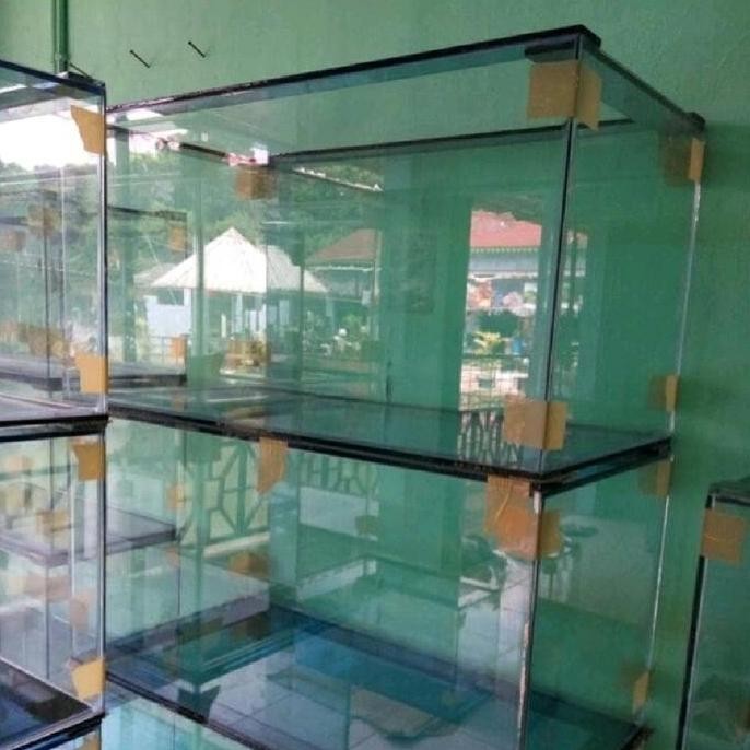 Terlaris Aquarium 80X40X40 Aquarium Kaca Polos Aquarium Arwana Aquarium Channa