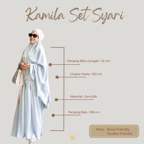 KAMILA SET SYARI BY DANYTA FASHION( GAMIS KAMILA SYARI UMROH) | PAKAIN MUSLIM