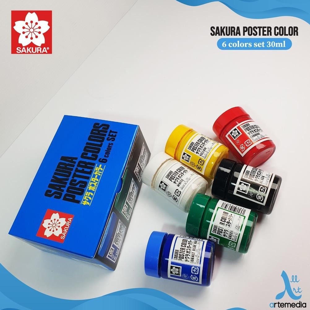 

LINDU Gramedia Surabaya - Sakura 6x30ml Cat Poster Color Set