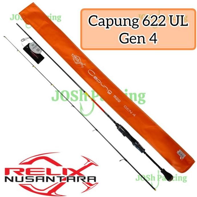 

Terlaris Joran Capung Gen 4 622 Ul 1-3Lbs Relix Nusantara 186Cm Spinning