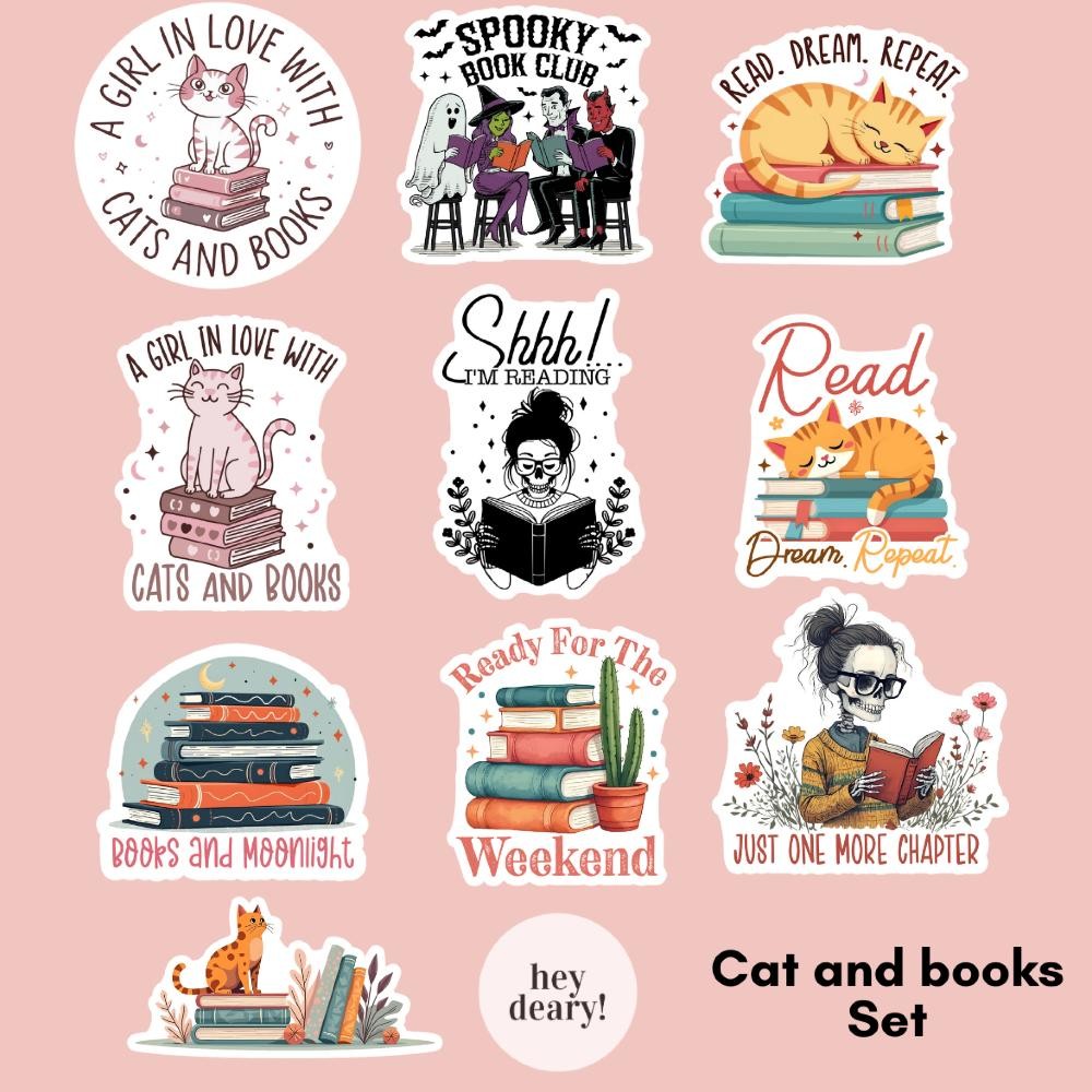 

KA HeyDeary Stickers Set Self Love Affirmation & Bookish