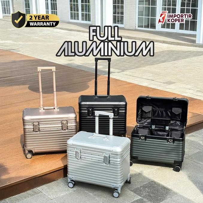 NEW Importir Koper Full Aluminium Pilot 18 - 20 Inch Kabin High Quality Koper Make Up - Camera Lens 