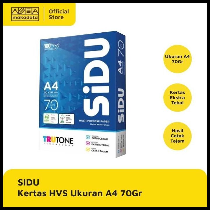 

Terlaris Kertas Hvs | Print | Fotocopy Sidu A4 70 Gram (1 Rim) Good Quality