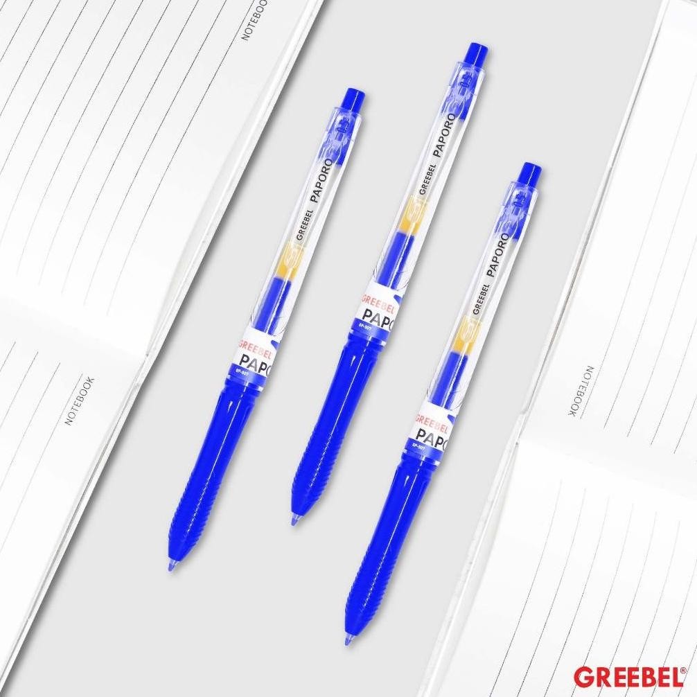

GREEBEL PULPEN GEL / Gel Pen Paporo GP-507 0.5 Biru (12PCS/SET) / Ballpen Gel Ballpoint Bolpen Bolpoin Pena Gel