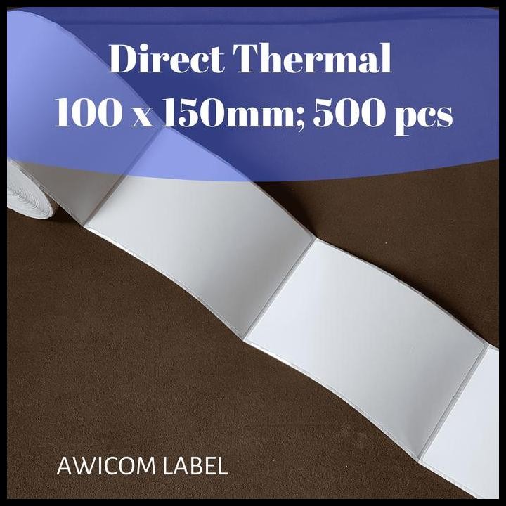 

Terlaris Label Barcode Direct Thermal 100 X 150 Mm 100X150 4X6" A6 Isi 500 Good Quality