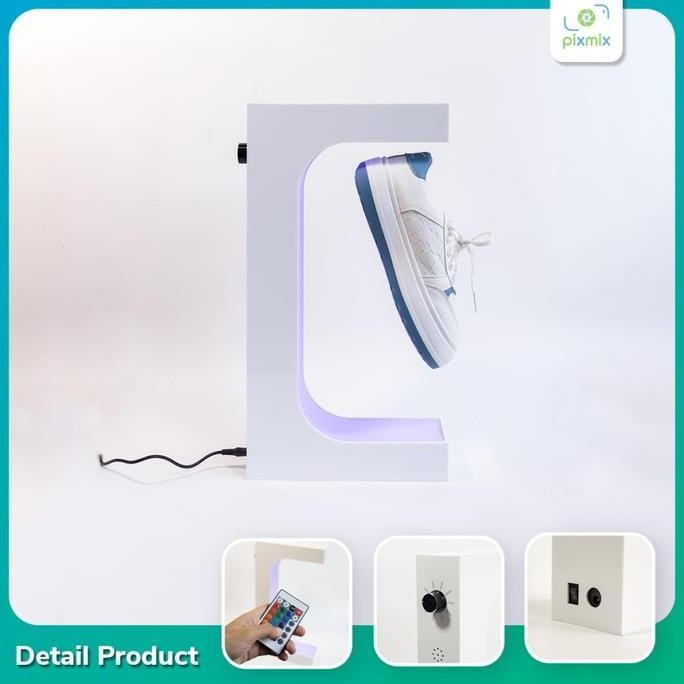 Murah Levitating Lamp Magnetic Shoes Display 360 Degree Rotating Floating / Alat Display Sepatu Mela