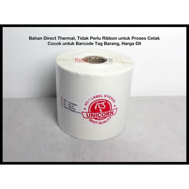 

Terlaris Kertas Stiker Resi Label Thermal 100X100 / 100 X 100 Mm / 4X4 Inch Good Quality