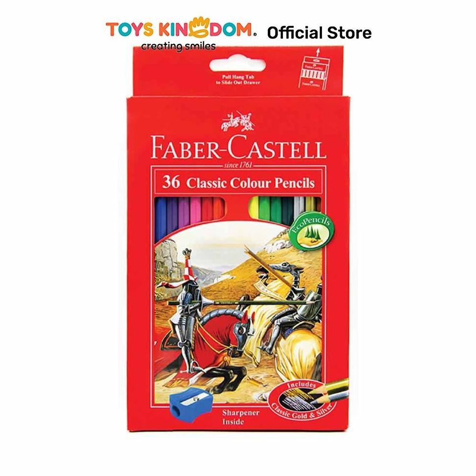 

LINDU Toys Kingdom Faber Castell Set 36 Pcs Pensil Warna Classic 115856 Color Pencil Alat Tulis Warna Warni Alat Mewarnai Perlengkapan Sekolah Anak