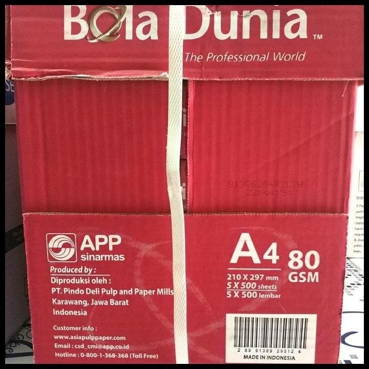 

Terlaris Gratis Ongkir ! Kertas A4 80 Gram Bola Dunia Good Quality