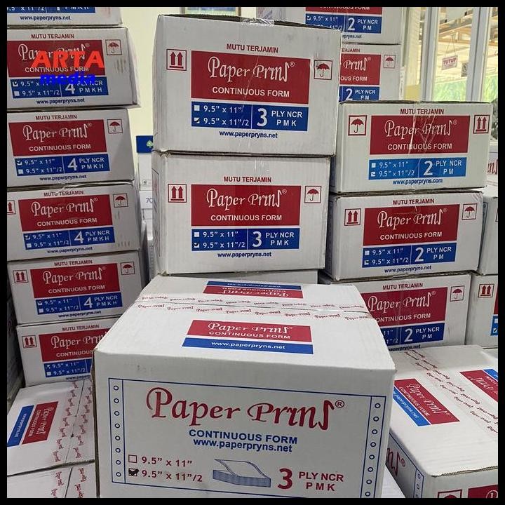 

Terlaris Continuous Form Paper Prins 9.5"X11"/2 - 3 Ply Good Quality