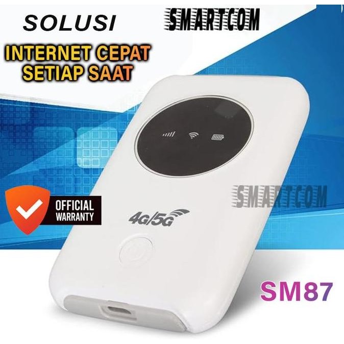 Modem Mifi Wifi SMARTCOM SM87 PRO Unlock All Operator 4G 3200mAh