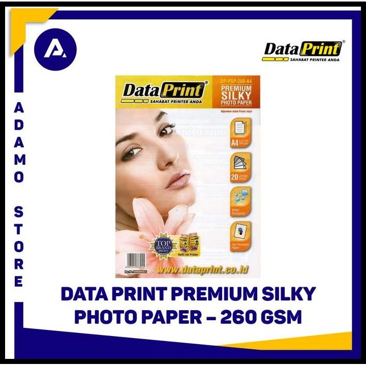 

Terlaris Kertas Foto Data Print Premium Silky Photo Paper A4 260 Gsm Good Quality